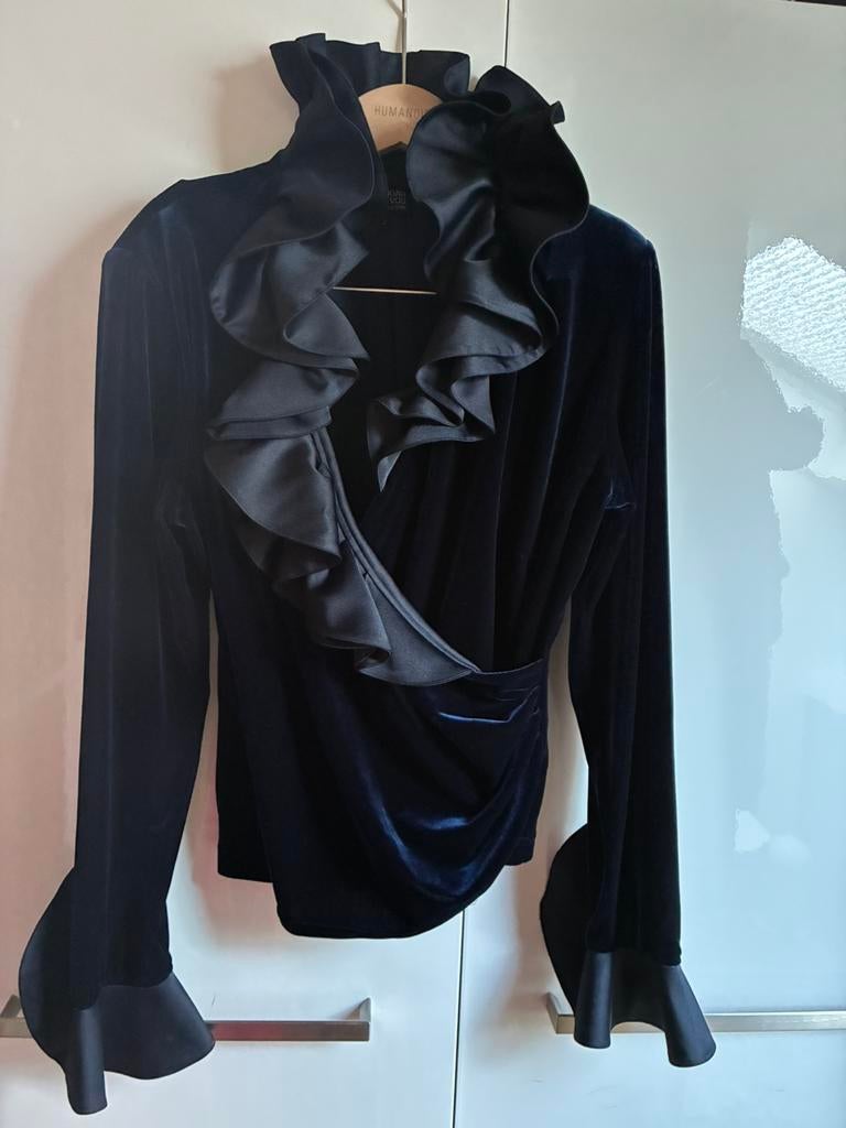 Edgar Vos prachtige velvet wikkeltop blouse mt.42 Wow!, Kleding | Dames, Blouses en Tunieken, Ophalen of Verzenden, Zo goed als nieuw