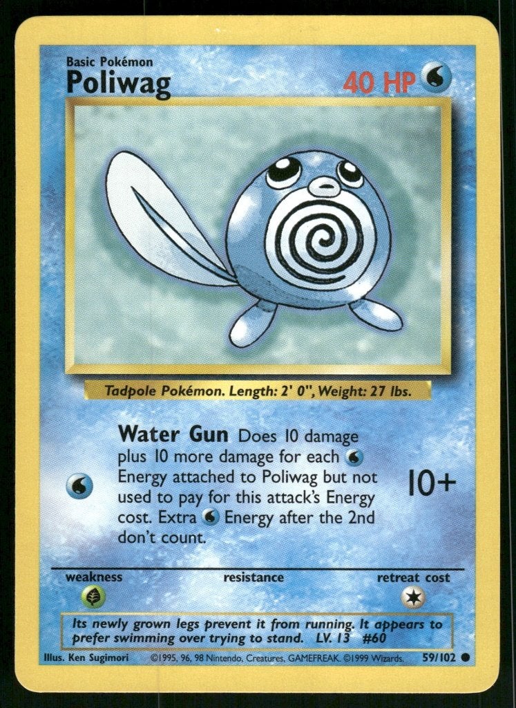 Poliwag 59/102 - Base (NM), Verzenden, Gebruikt