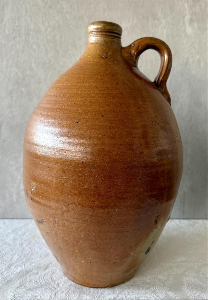 Antieke Aardenwerk Kruik - Bruin Geglazuurd, Ophalen of Verzenden