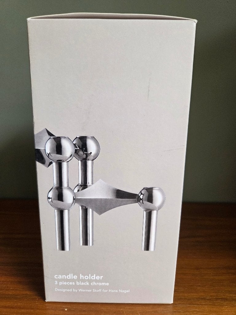 STOFF Nagel kandelaar set van 3 - gloednieuw, Ophalen, 7 cm, Nieuw, Metaal