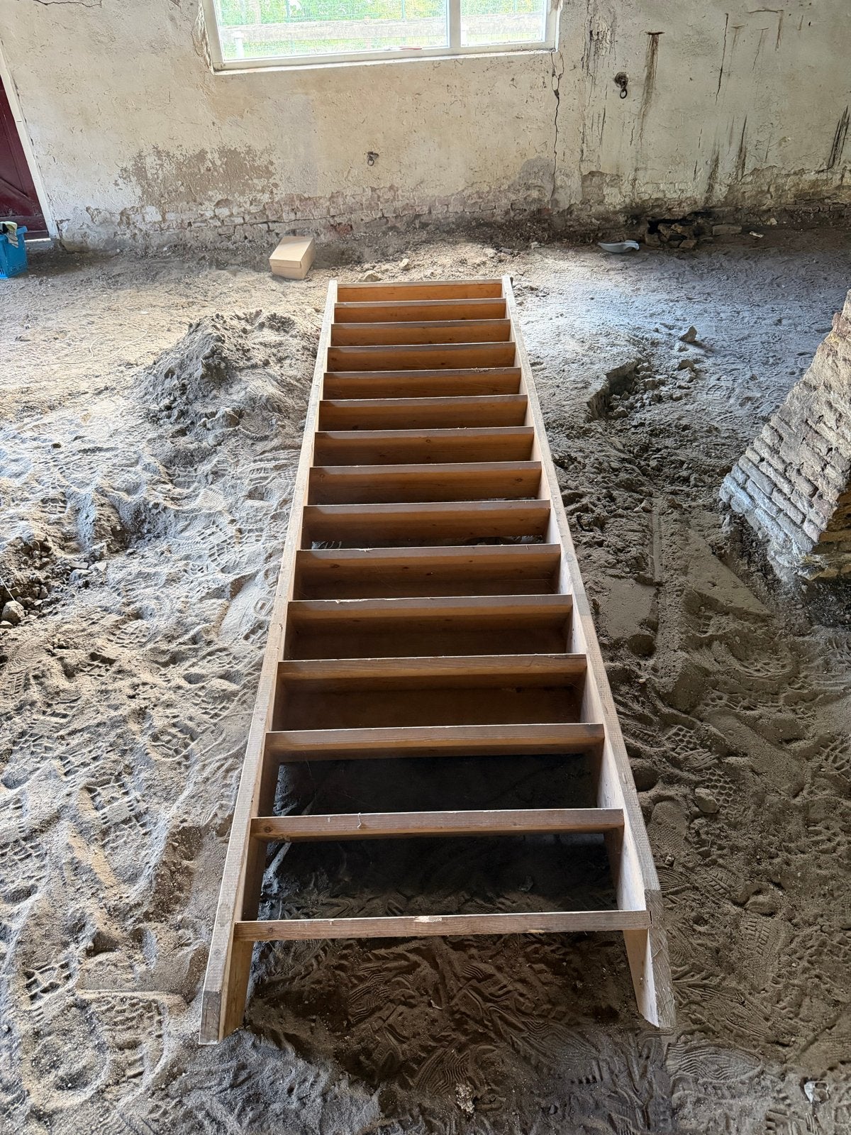 Houten trap 320 cm hoog, 83,5 cm breed, Ophalen, Gebruikt, Trap, 2 tot 4 meter