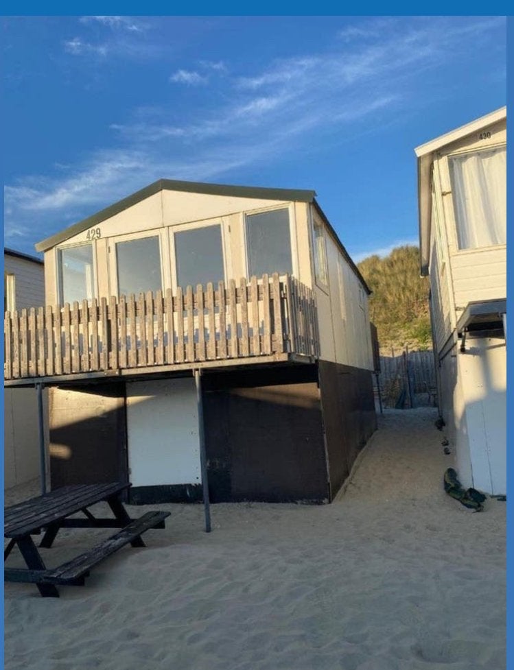 NIET TE KOOP strandhuisje grote strand