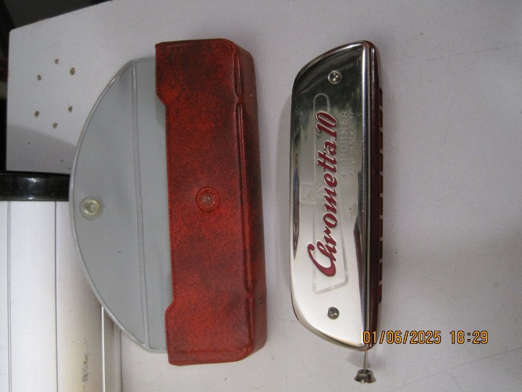 honner chrometta 10 C in keurige staat mondharmonica (345), Muziek en Instrumenten, Ophalen of Verzenden, Gebruikt, C-mondharmonica