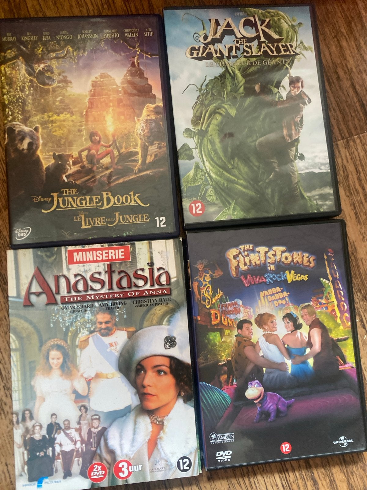 DVD-collectie: The Jungle Book, Jack the Giant Slayer, Anast, Vanaf 12 jaar, Ophalen of Verzenden, Zo goed als nieuw