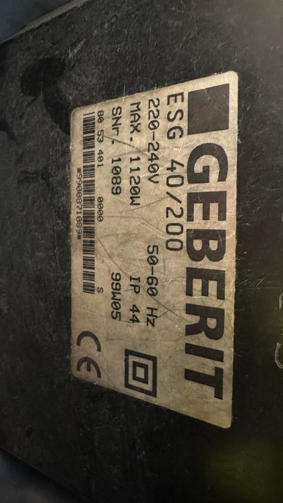 Geberit ESG 40/200 Lasapparaat - Gebruikt, Ophalen of Verzenden, Gebruikt