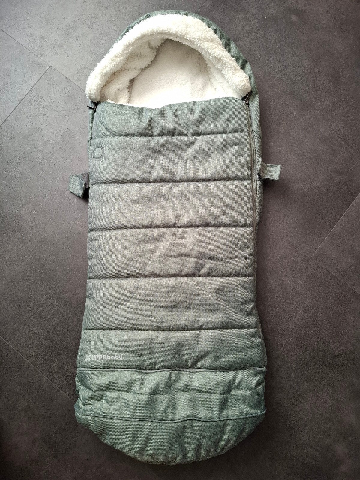 Uppababy Cozyganoosh voetenzak groen Emmett Gwen, Ophalen of Verzenden, Zo goed als nieuw, Voetenzak