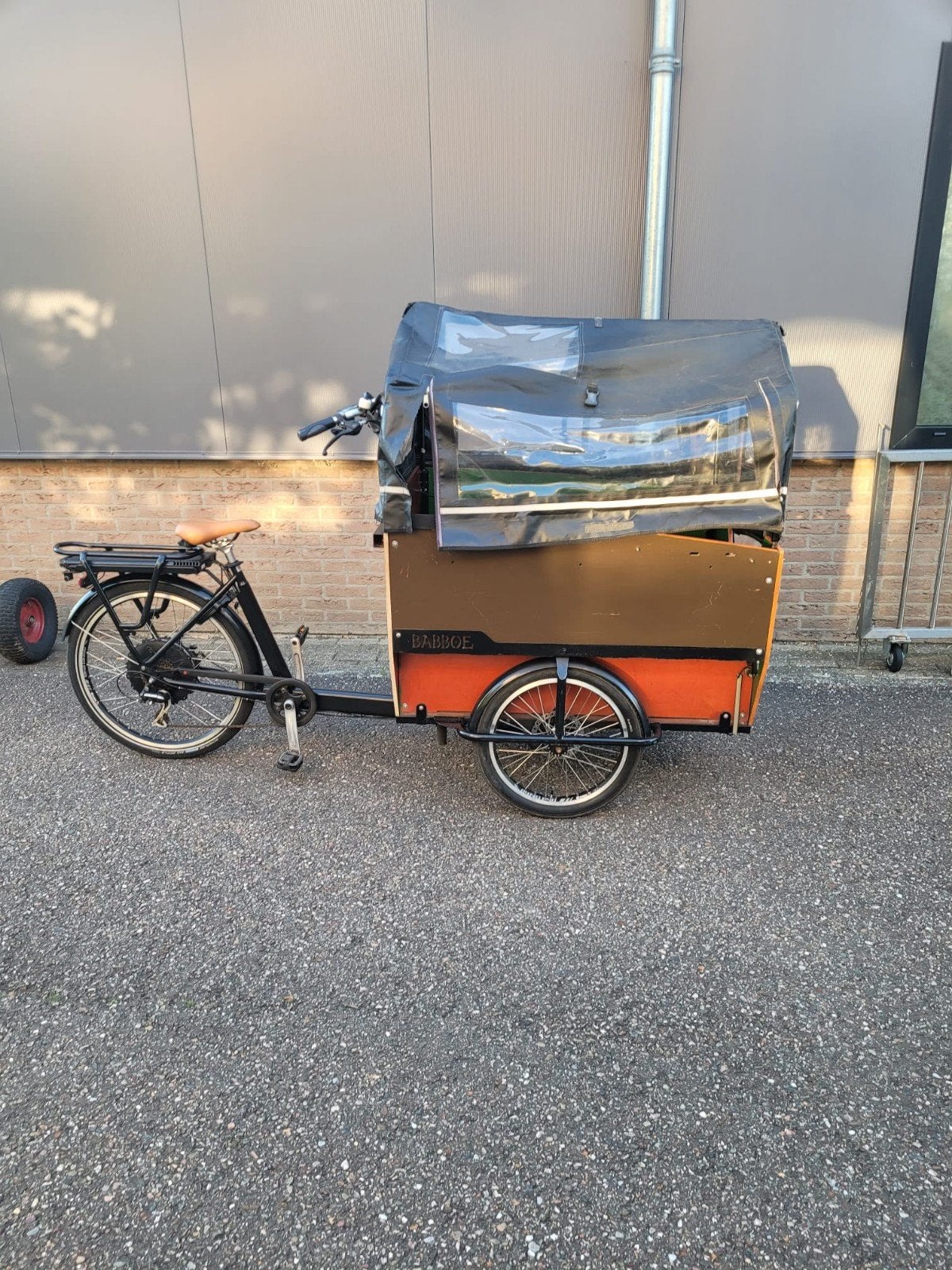 Bak en huif voor bakfiets babboe, Ophalen, Gebruikt, Huif