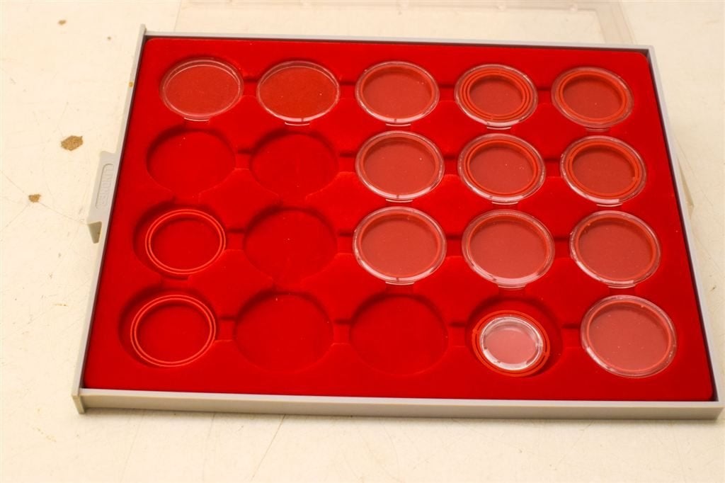3 stuks Bewaarbakjes voor munten 47156, Ophalen of Verzenden, Gebruikt, Minder dan 50 cm