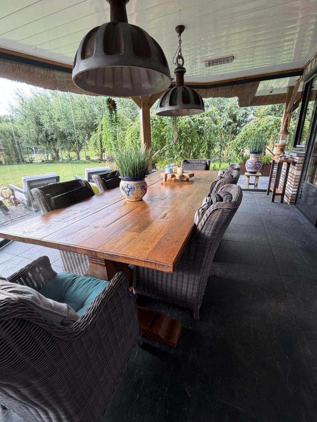 Eiken tafel, Huis en Inrichting, Tafels | Eettafels, Gebruikt, 100 tot 150 cm, 200 cm of meer, Vijf personen of meer, Rechthoekig