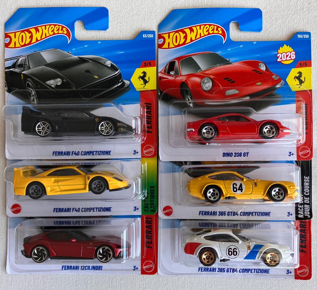 Hot Wheels Ferrari SET met 6 modellen SETPRIJS, Hobby en Vrije tijd, Modelauto's | Overige schalen, Ophalen of Verzenden, Nieuw