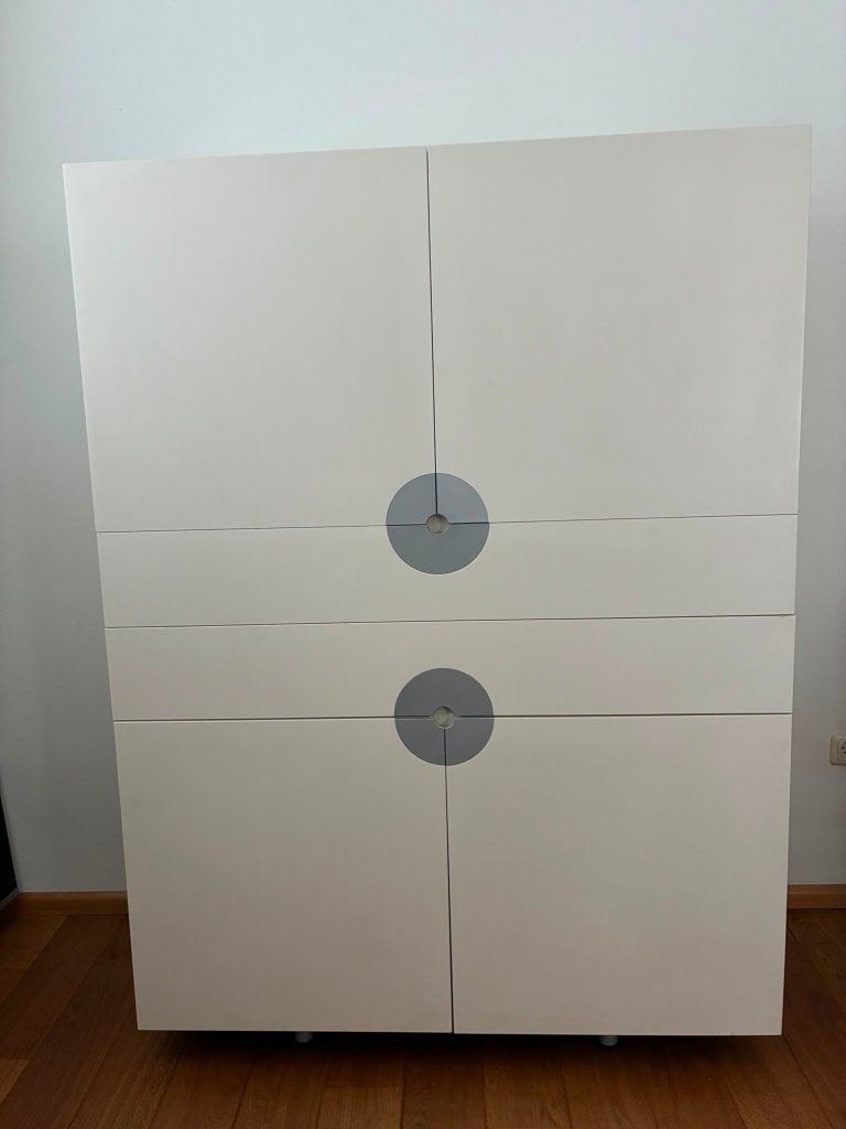 Castelijn Disk KD-AA designkast – wit – Dick Spierenburg, Ophalen, Gebruikt, Met deur(en), Minder dan 150 cm