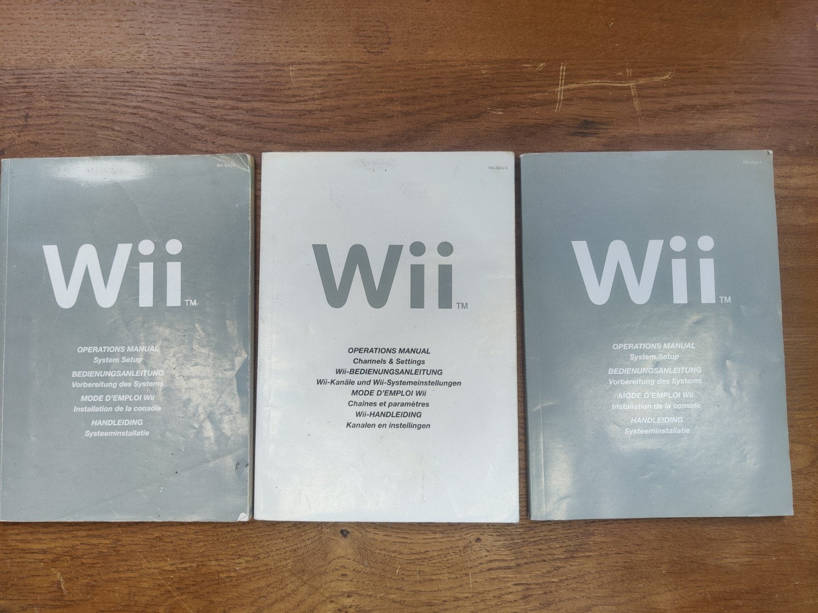 Wii Handleidingen - RVL-EUU-1, RVL-EUU-2, RVL-EUU-3, Spelcomputers en Games, 1 speler, Ophalen of Verzenden, Gebruikt, Vanaf 3 jaar