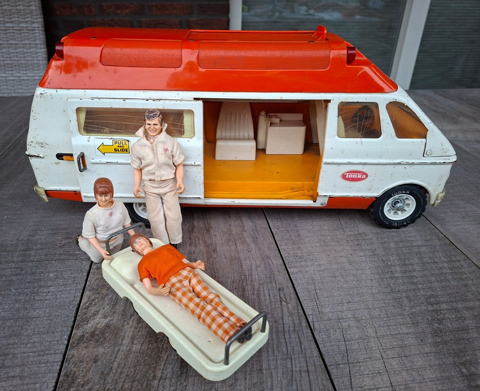 Vintage Tonka Ambulance set #3875 (1970s), Verzamelen, Speelgoed, Ophalen of Verzenden, Gebruikt