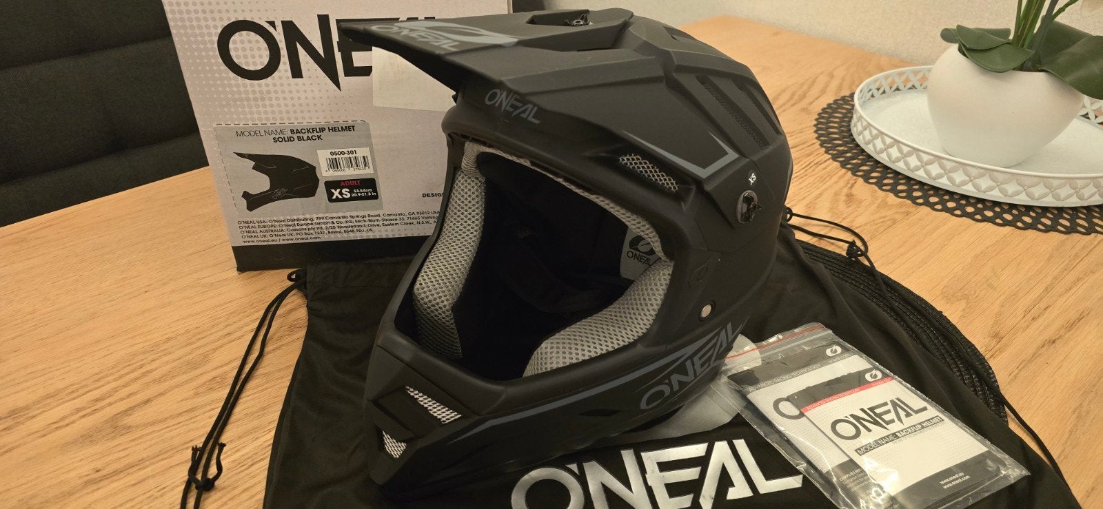 O'Neal Backflip Fullface Helm Solid Black - Maat XS, Nieuw, O'NEAL, Heer of Dame, Ophalen