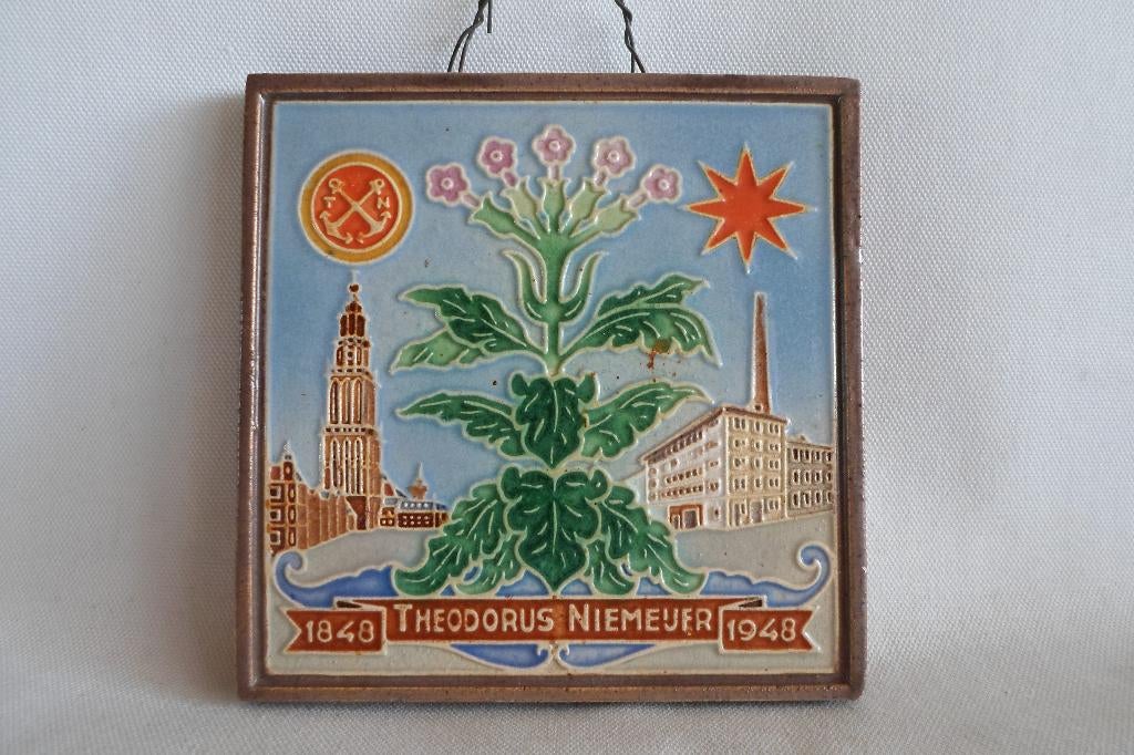 Westraven Tegel Theodorus Niemeijer, Antiek en Kunst, Antiek | Wandborden en Tegels, Ophalen of Verzenden