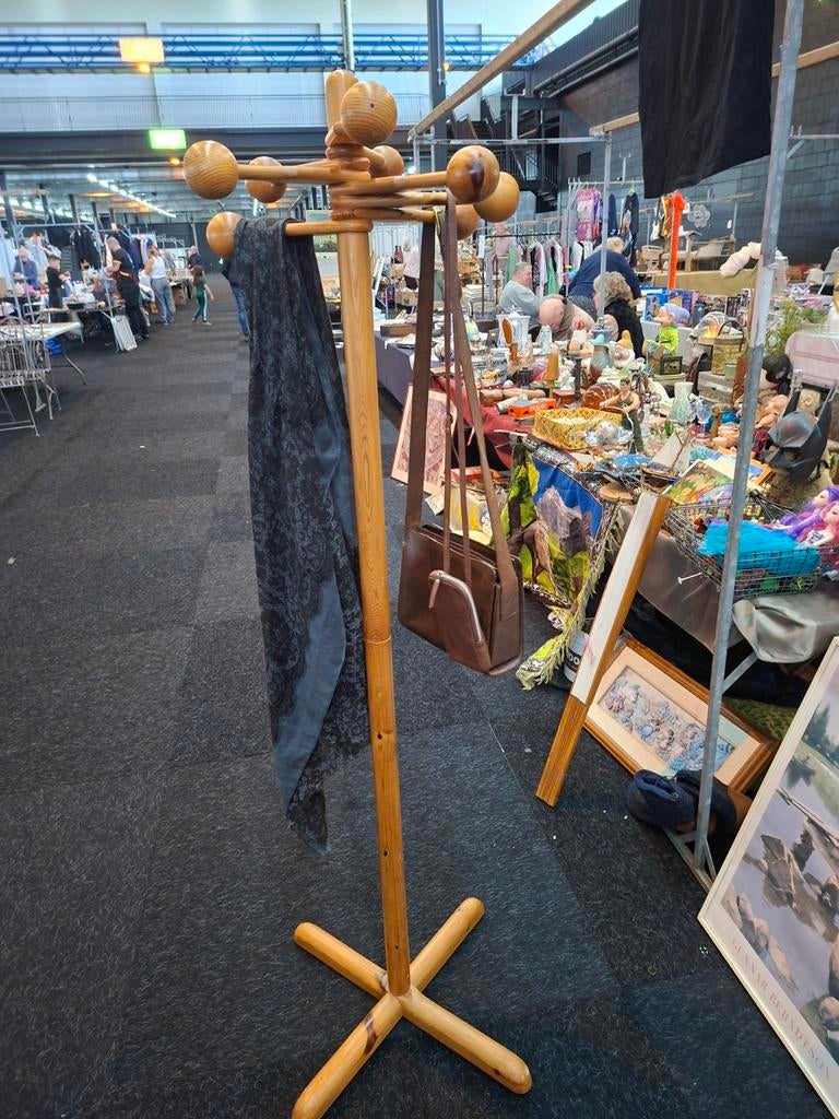 Vintage kapstok Zweedse space age met bolvormige haken, Gebruikt, Ophalen of Verzenden, Staande kapstok, 150 tot 200 cm