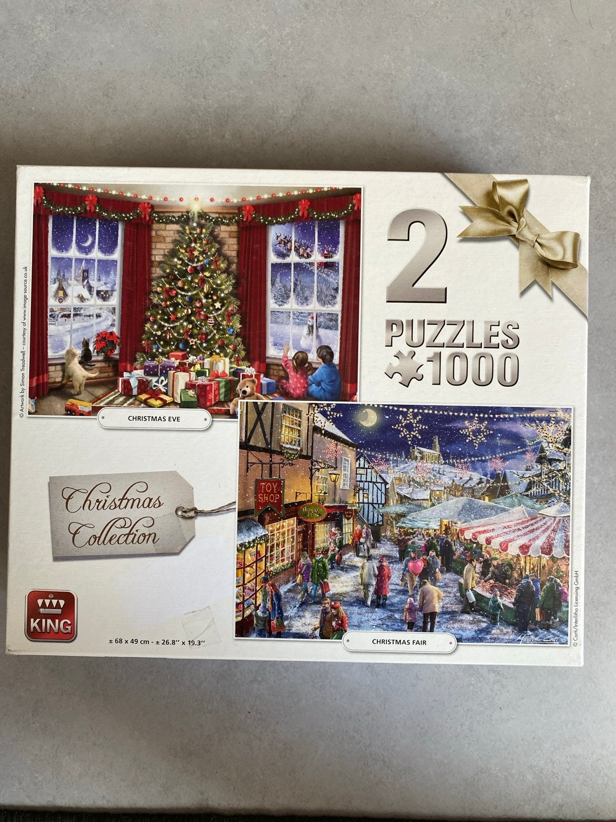 King Christmas Collection: 2x 1000 stukjes puzzel, Ophalen of Verzenden, Meer dan 1500 stukjes, Zo goed als nieuw, Legpuzzel