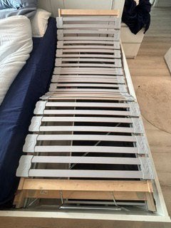 2 elektronische verstelbare lattenbodems, Ophalen, Gebruikt, Eenpersoons, 80 cm