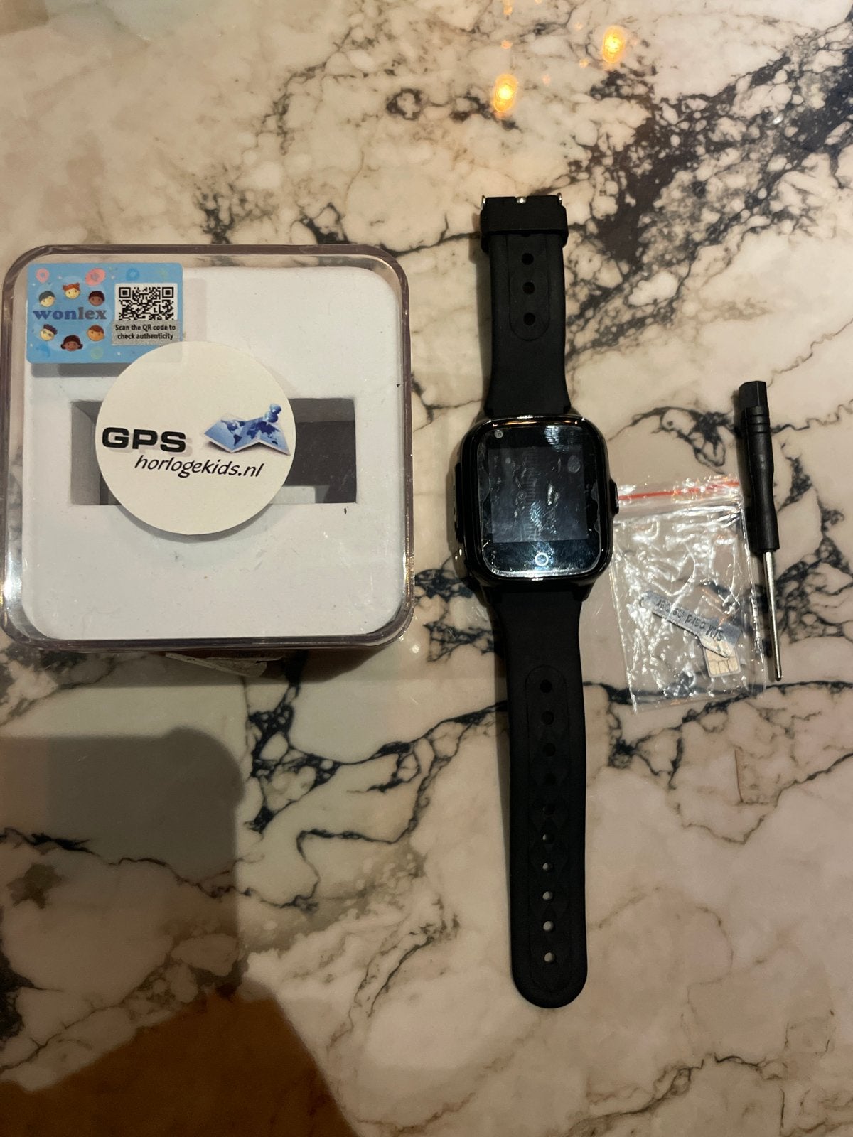 Wonlex GPS Horloge Kids - Zwart Smartwatch voor Kinderen, Zwart, Ophalen of Verzenden, Zo goed als nieuw, GPS