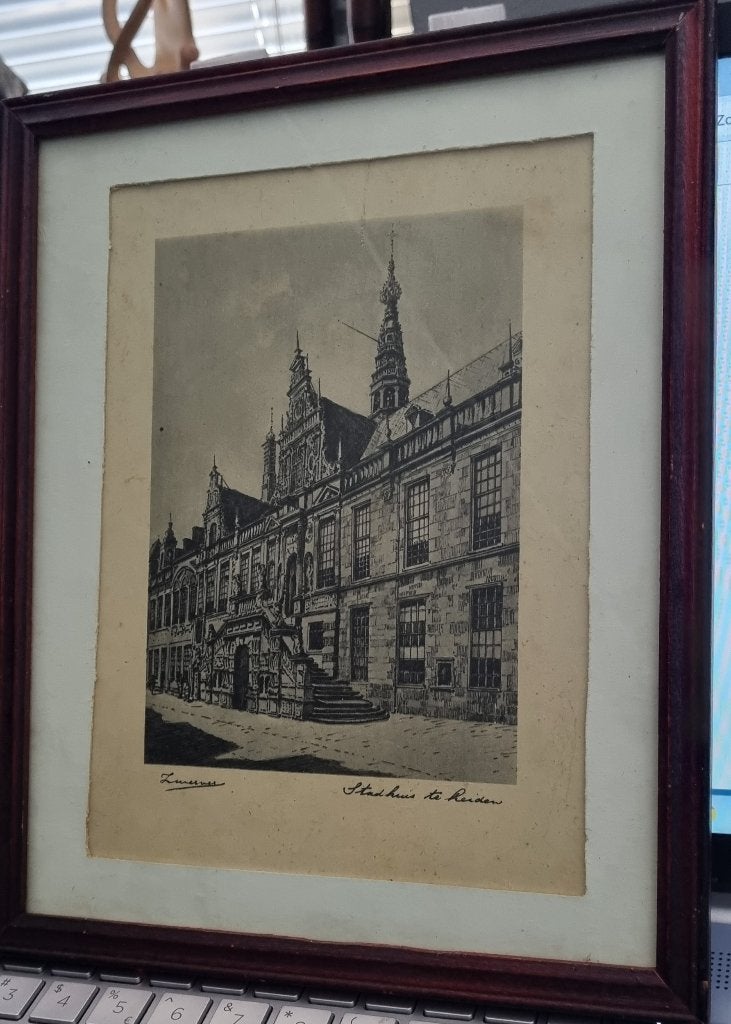 STADHUIS VAN LEIDEN 1929 (ETS), Gedateerd, Ophalen of Verzenden, Klassiek, Overige onderwerpen
