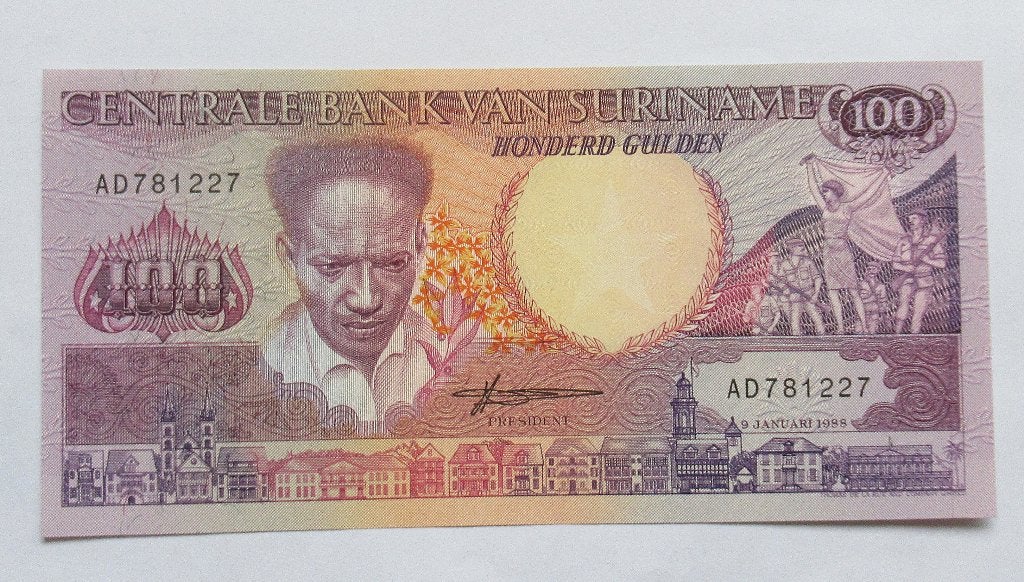 Suriname 100 gulden 1988, Postzegels en Munten, Verzenden, Zuid-Amerika