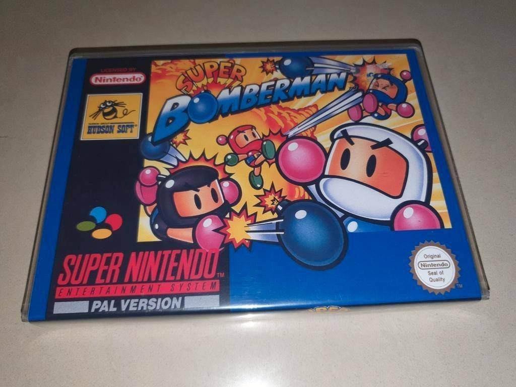 Super Bomberman SNES Game Case, Spelcomputers en Games, Avontuur en Actie, Verzenden, 1 speler, Zo goed als nieuw