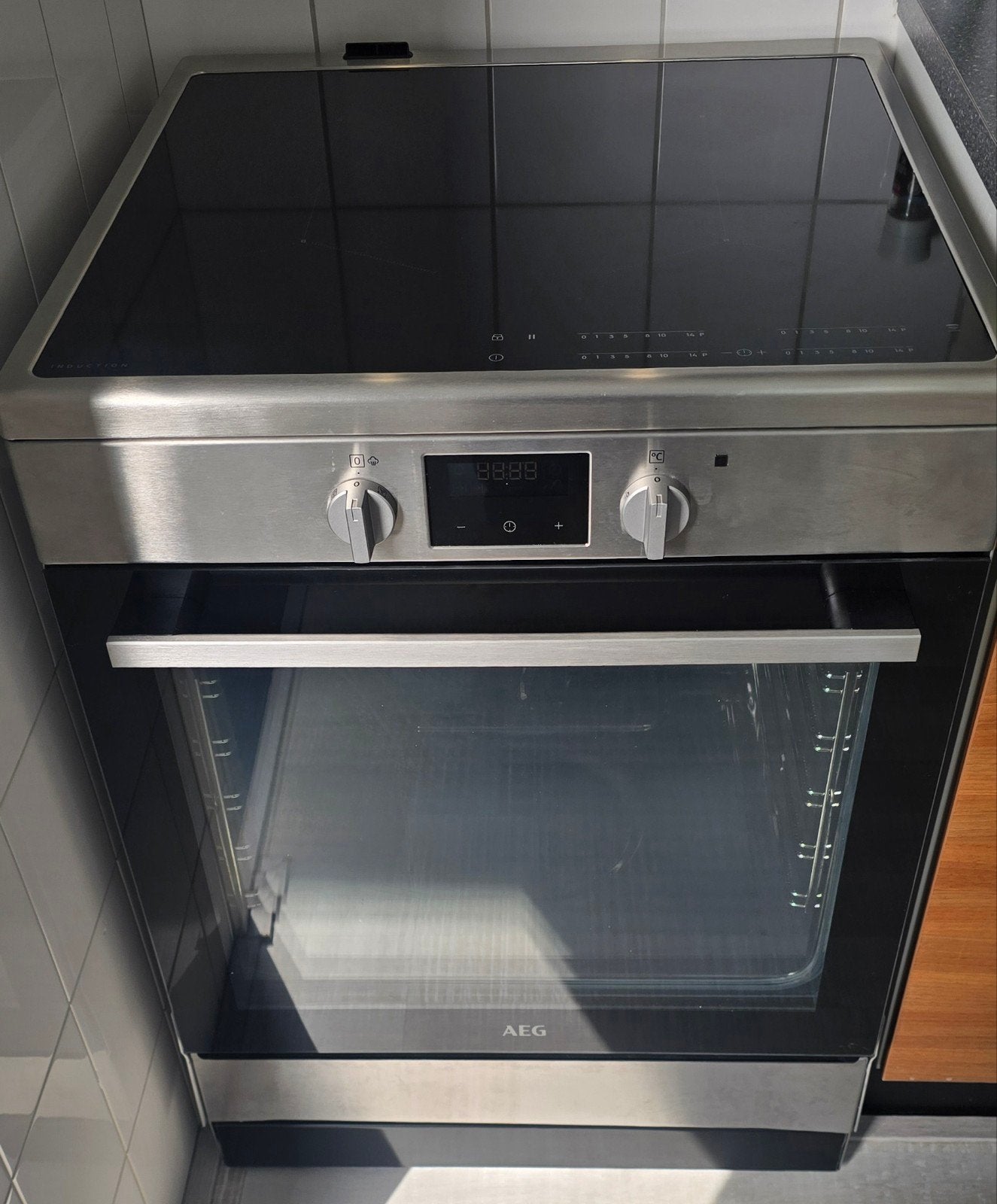 AEG CIB6641ABM Inductie Fornuis met Oven - Zo goed als nieuw, Ophalen, 60 cm of meer, 4 kookzones, Zo goed als nieuw