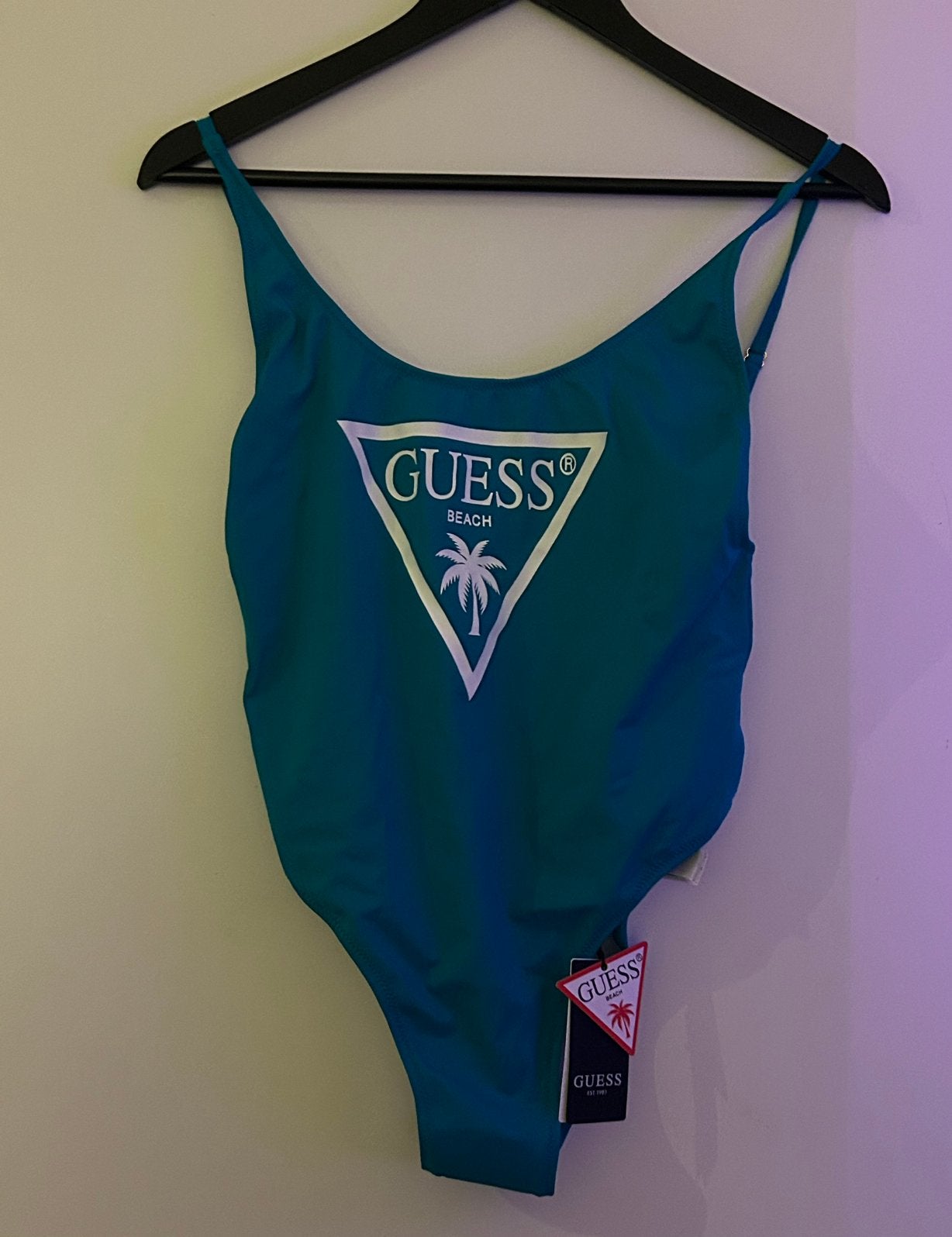 Guess badpak turquoise, maat M, Ophalen of Verzenden, Nieuw, Blauw, Badpak