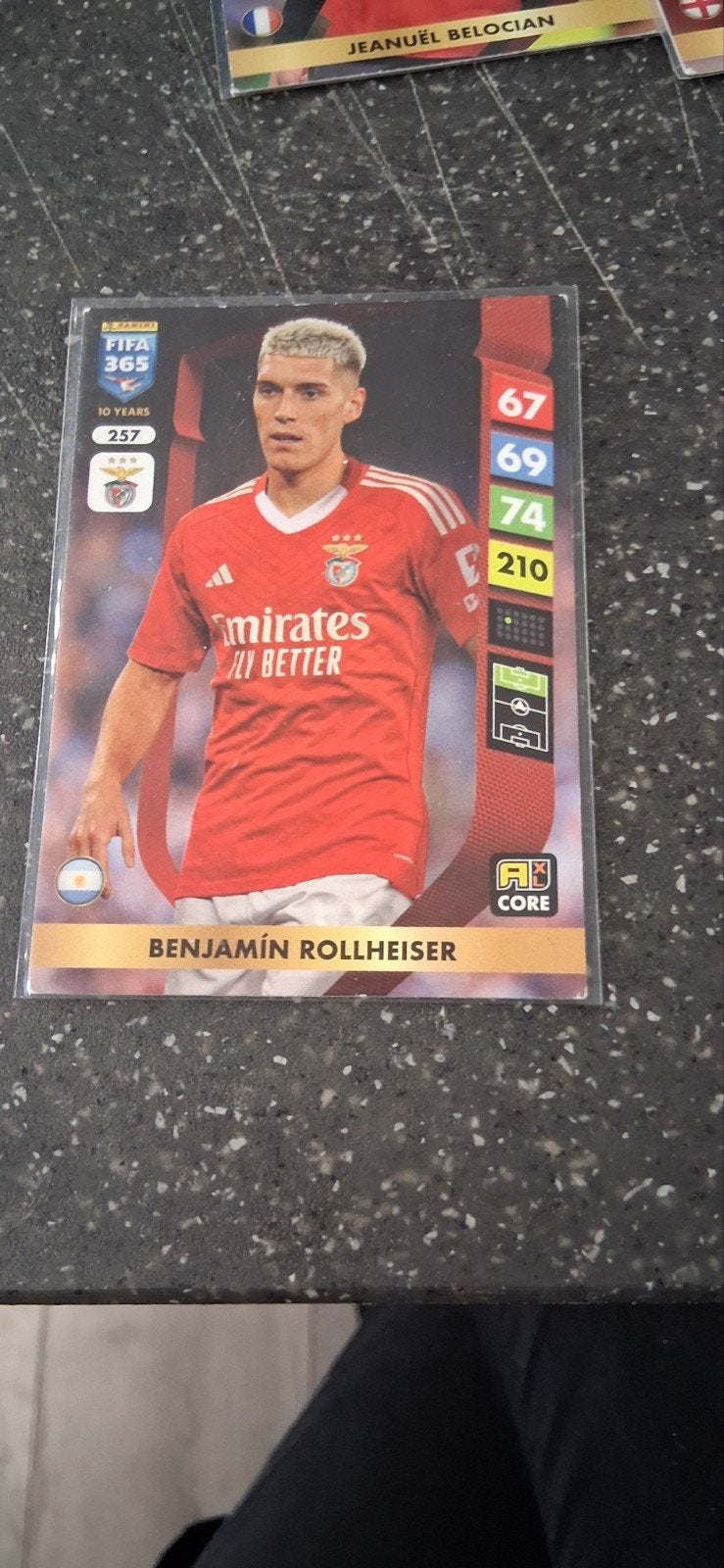 FIFA 365 Panini Adrenalyn XL Benjamín Rollheiser kaart