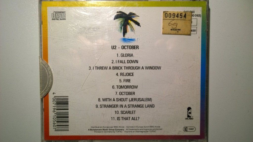U2 - October, Ophalen of Verzenden, Zo goed als nieuw, Poprock, Album