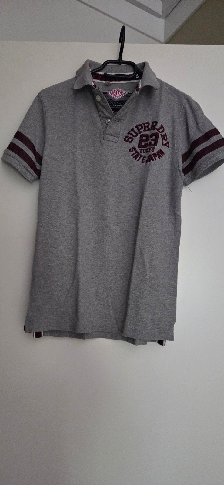 Superdry polo, mt S, Ophalen of Verzenden, Grijs, Gedragen, Maat 46 (S) of kleiner