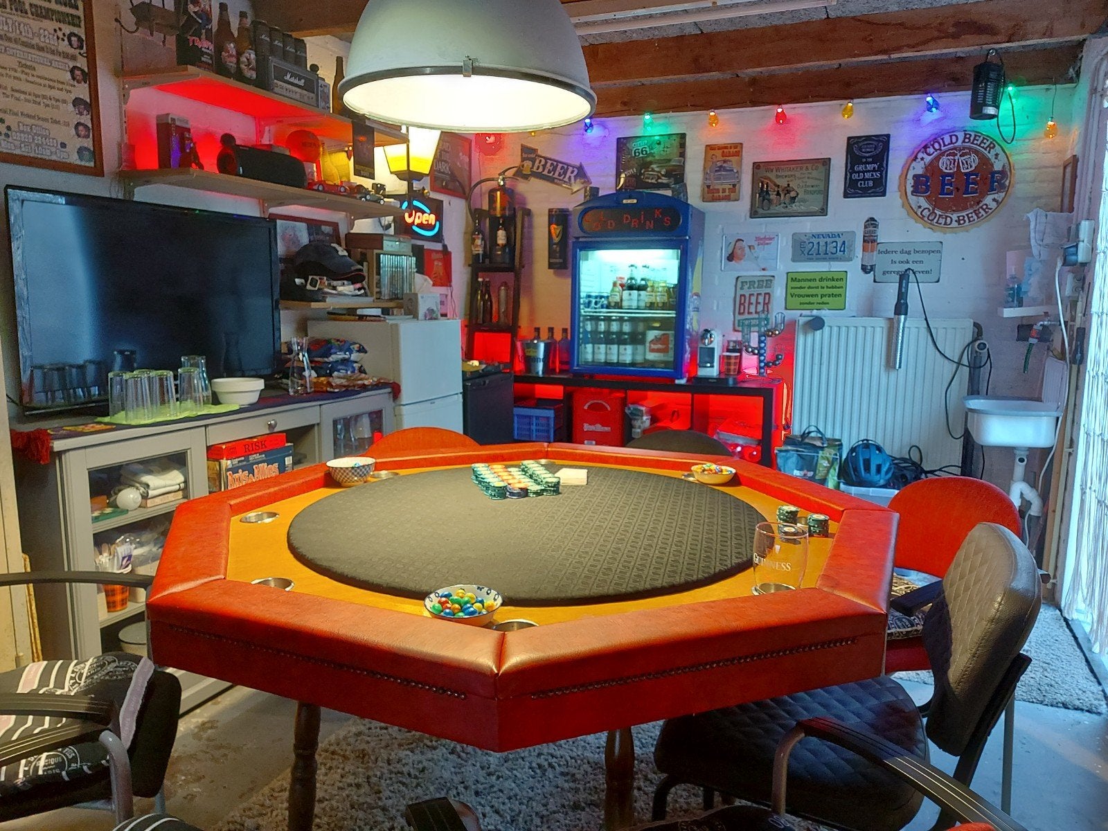 Achtkantig tafelblad voor pokertafel, Ophalen, Gebruikt