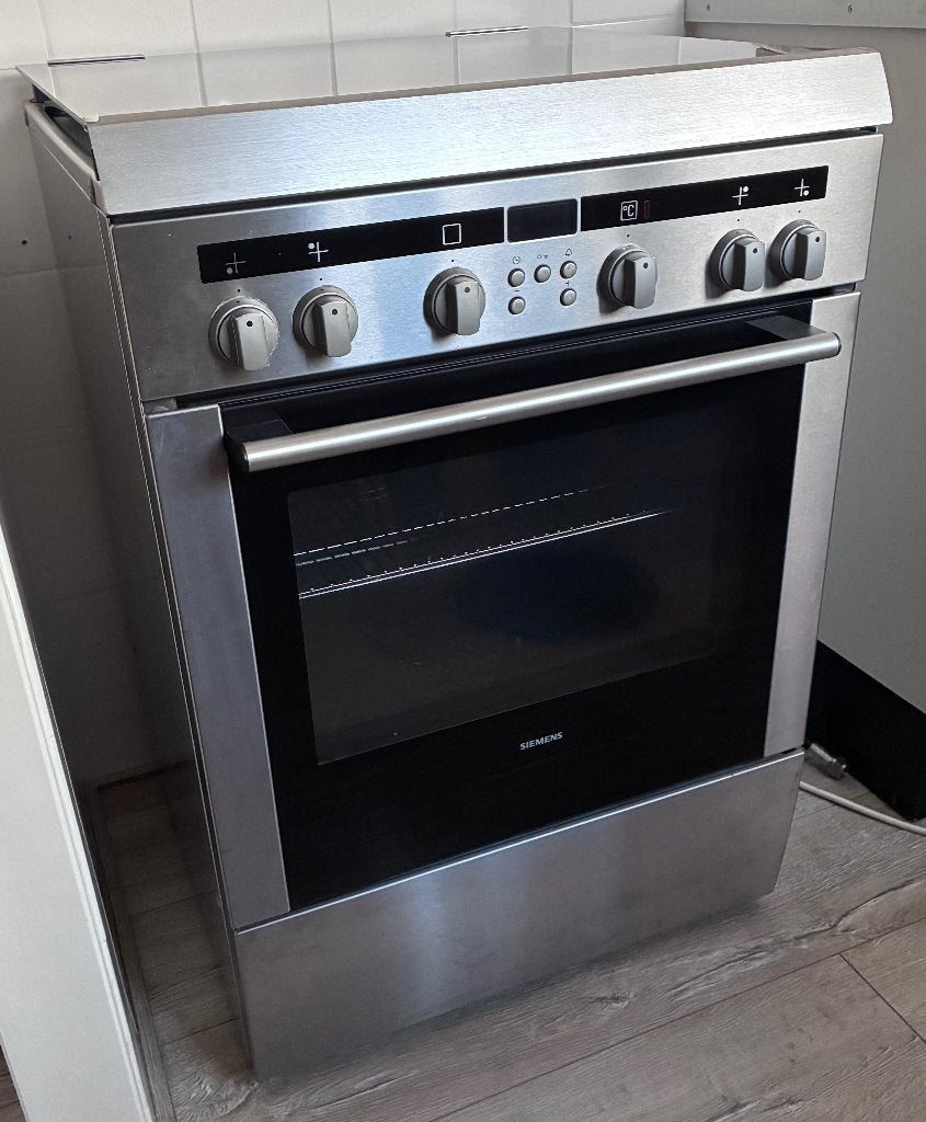 Siemens Vrijstaand gasfornuis met elektrische oven, Witgoed en Apparatuur, Fornuizen, Ophalen, Gebruikt, Hete lucht, 4 kookzones