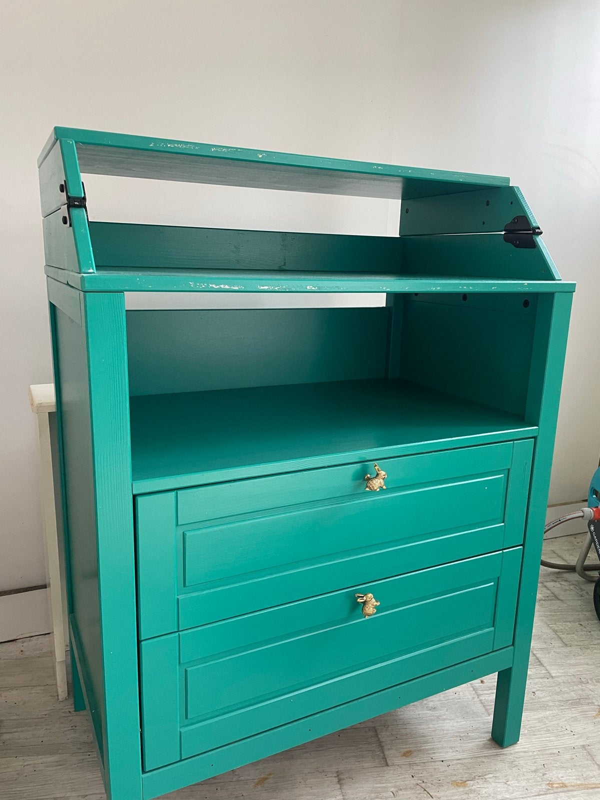 Ikea Sundvik Commode - Turquoise geverfd, Ophalen, Gebruikt, 70 cm of meer, 105 cm of meer