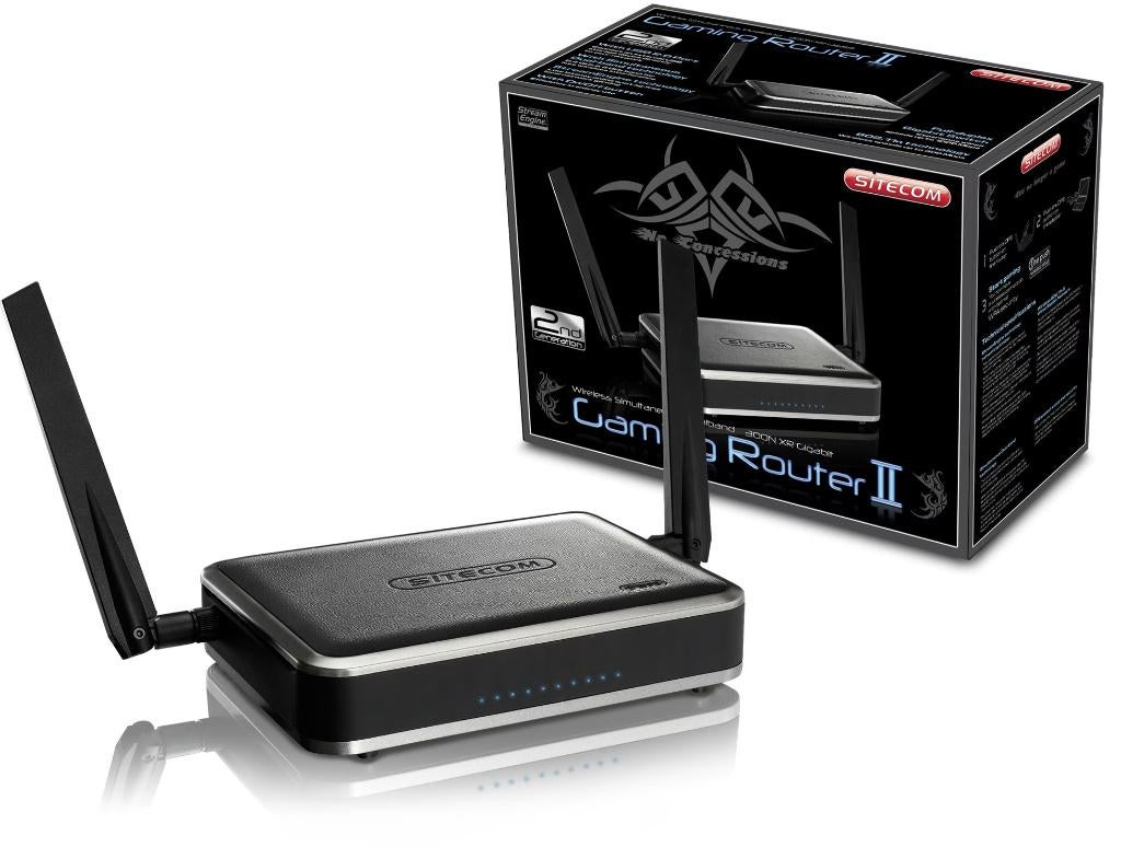 Sitecom Wireless Gigabit Gaming Router II WL-309, Ophalen of Verzenden, Zo goed als nieuw, Router met modem, Sitecom