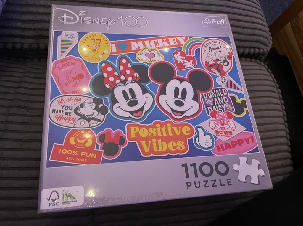Nieuw in plastic Disney puzzel puzzle 1100 Disney 100, Hobby en Vrije tijd, Denksport en Puzzels, Ophalen of Verzenden, 500 t/m 1500 stukjes