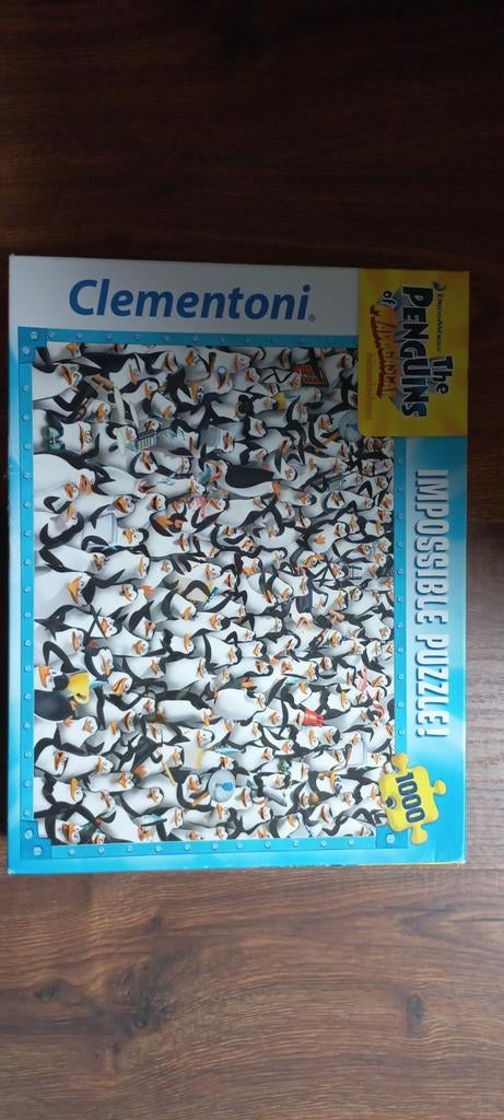 Clementoni Impossible Puzzle: The Penguins of Madagascar, Ophalen, 500 t/m 1500 stukjes, Zo goed als nieuw, Legpuzzel