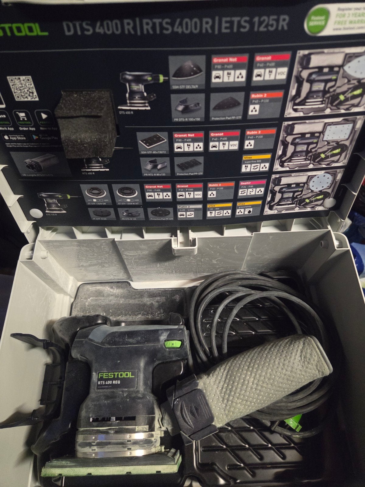 festool vlakschuurmachine. RTS400REQ, Doe-het-zelf en Verbouw, Gereedschap | Schuurmachines, Ophalen of Verzenden, Gebruikt, Minder dan 600 watt