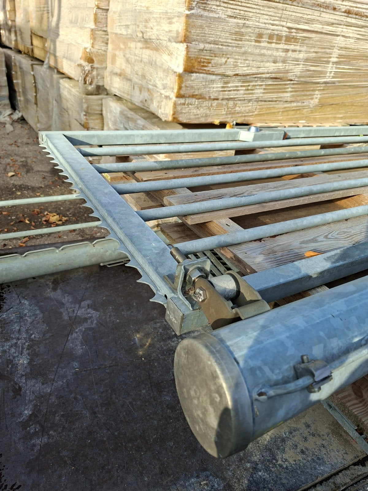 hekwerk poort Heras, Tuin en Terras, Ophalen, Met poort, Gebruikt, Tuinhek