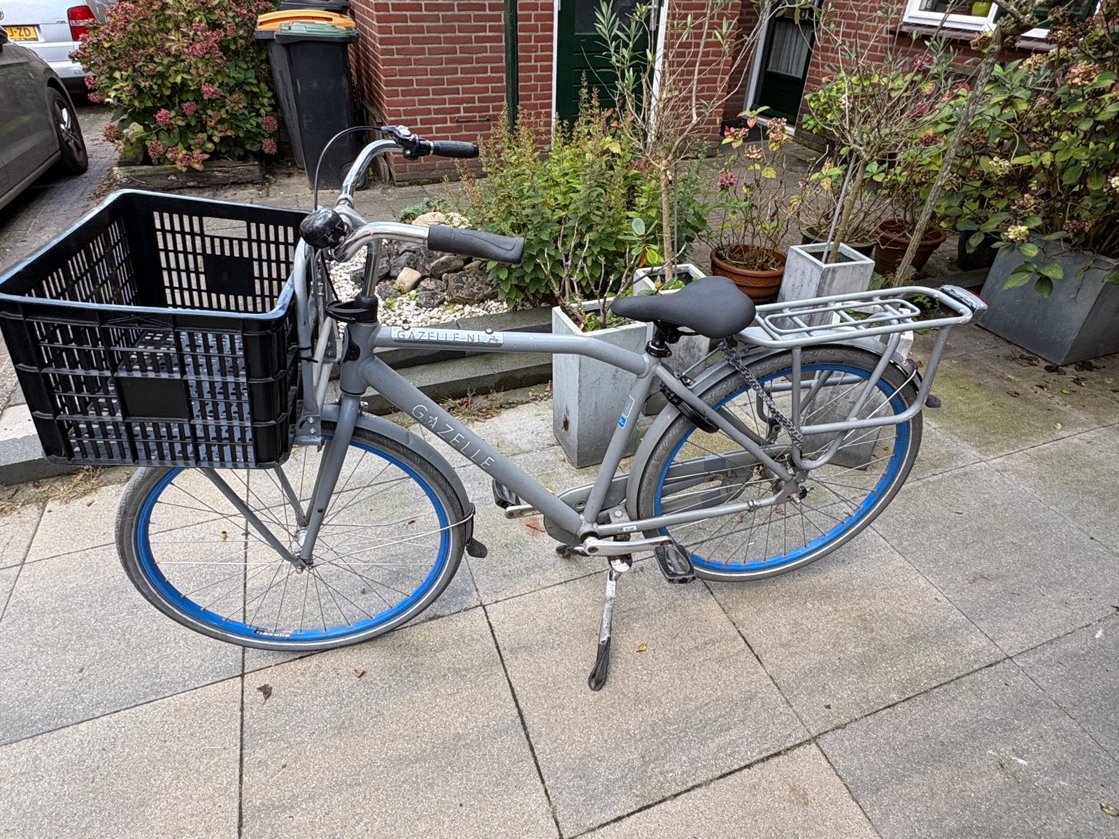Gazelle C7 Transportfiets - 28 inch - Grijs blauwe accenten, Gebruikt, Versnellingen, 49 tot 53 cm, Ophalen of Verzenden