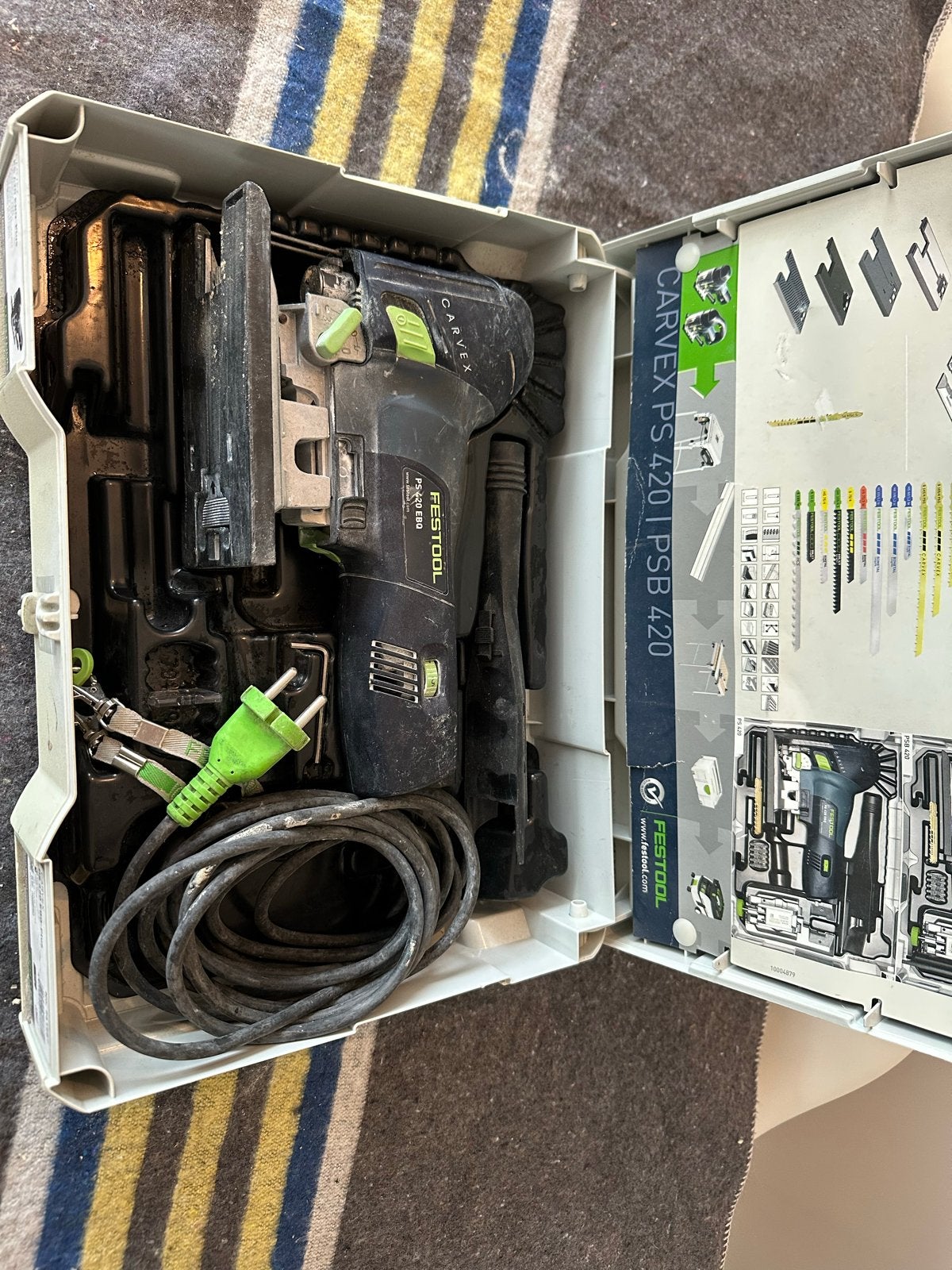 Festool PS 420 EBQ-Plus Carvex Decoupeerzaag, Ophalen, Gebruikt, Decoupeerzaag, 30 tot 70 mm