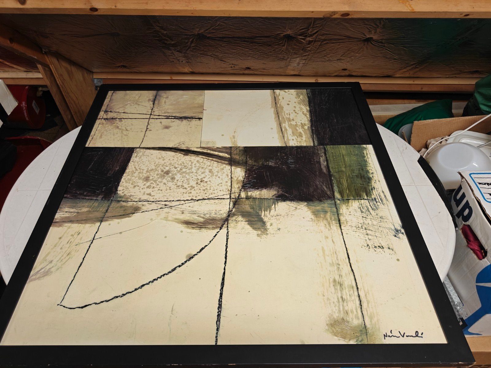 Abstract schilderij van Naim Vural, Ophalen of Verzenden