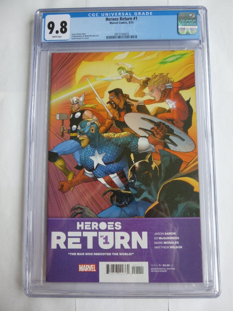 MARVEL HEROES RETURN#1 CGC GRADED 9.8 UIT 2021, Eén comic, Amerika, Marvel Comics, Nieuw