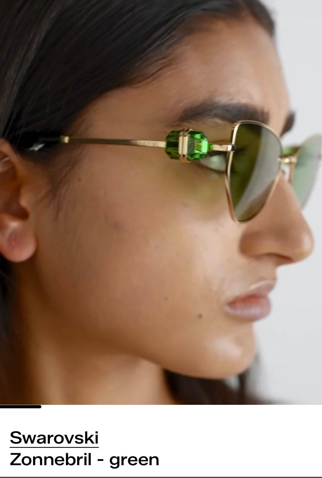 Swarovski zonebril nieuw, Ophalen, Nieuw, Groen, Zonnebril
