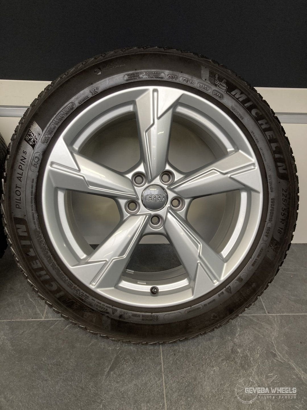 18” originele Audi A6 C8 velgen + winterbanden 5x112    4K0, 18 inch, Gebruikt, -, -