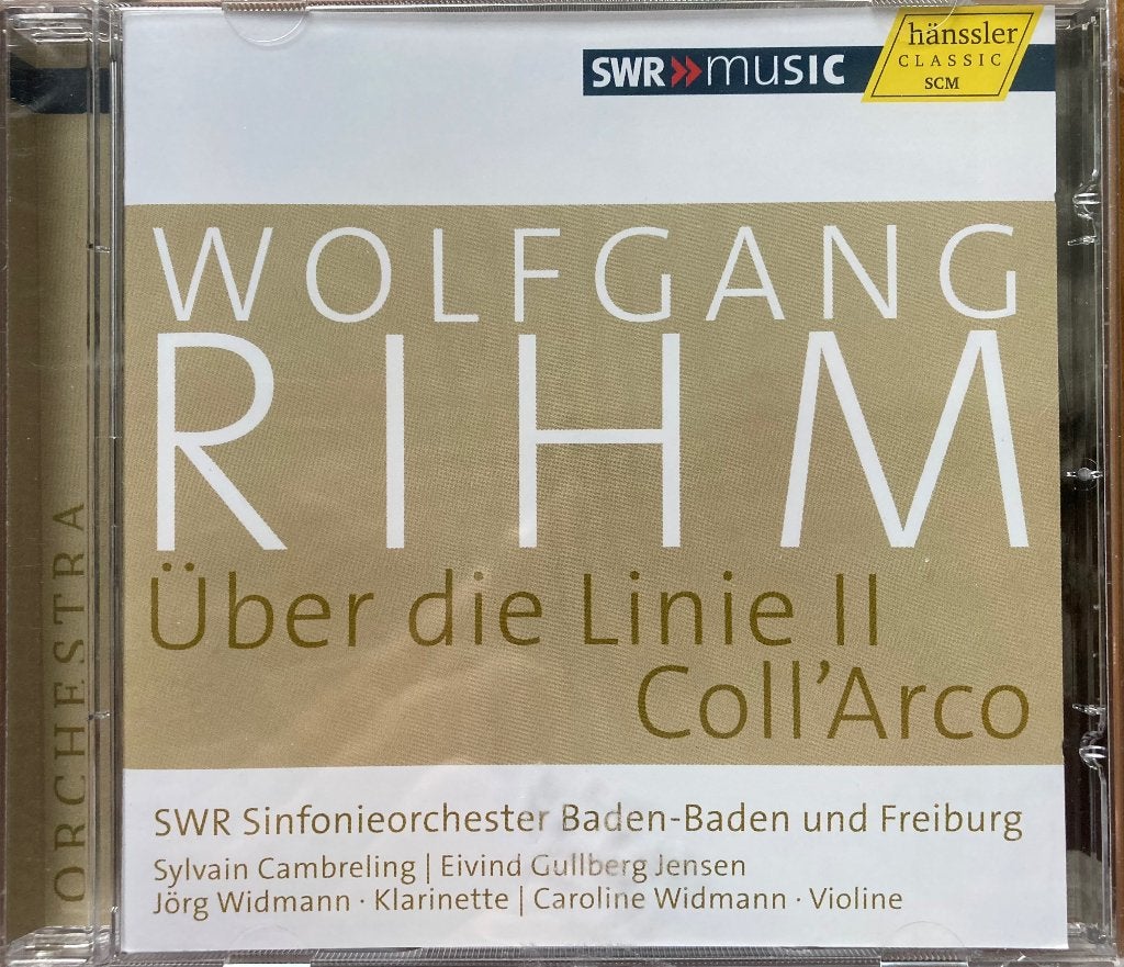 Wolfgang Rihm | Über die Linie II/Coll’Arco, Ophalen of Verzenden, Modernisme tot heden, Nieuw in verpakking, Overige typen