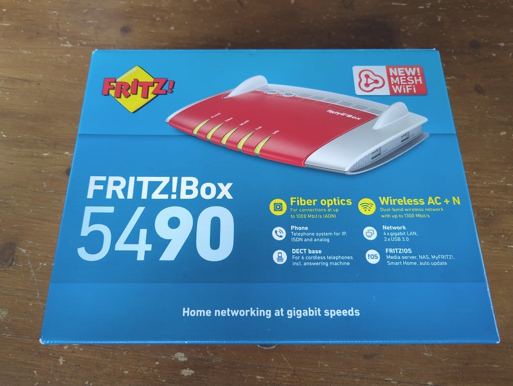 FRITZ!Box 5490 glasvezelrouter, nieuw en ongebruikt, Computers en Software, Ophalen, Nieuw, Router met modem, FRITZ! (AVM)