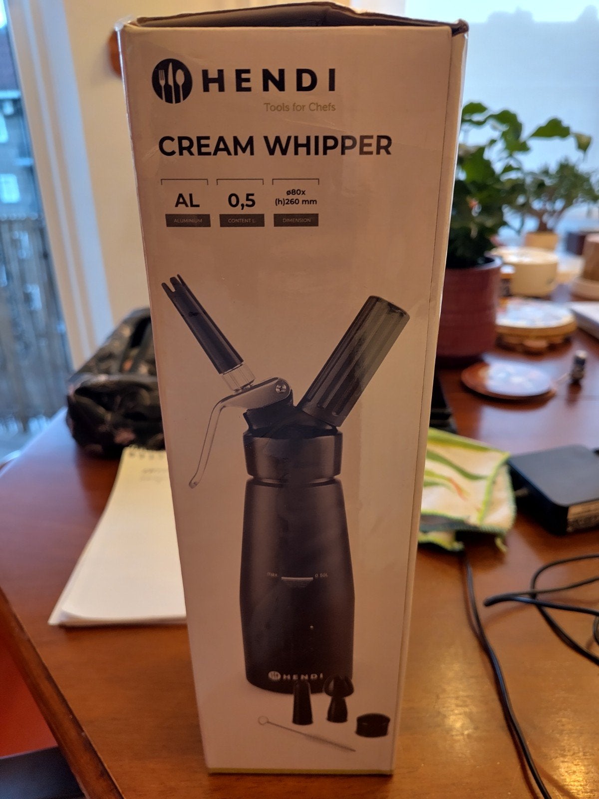 Hendi Roomspuit - Crème Whipper 0,5L Aluminium, Witgoed en Apparatuur, Keukenmixers, Minder dan 1 liter, Ophalen of Verzenden