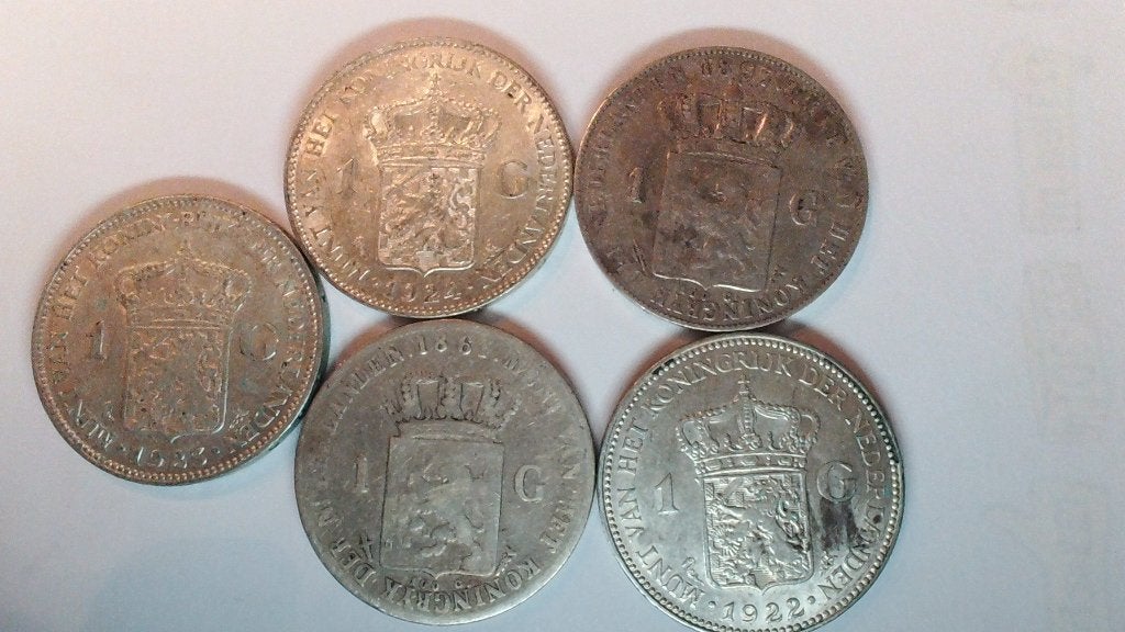 5 oude guldens, Verzenden, 1 gulden, Setje