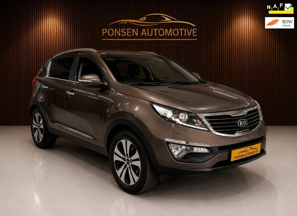 Kia Sportage 2.0 X-clusive met panorama dak, Auto's, Gebruikt, 4 cilinders, Bruin, 163 pk